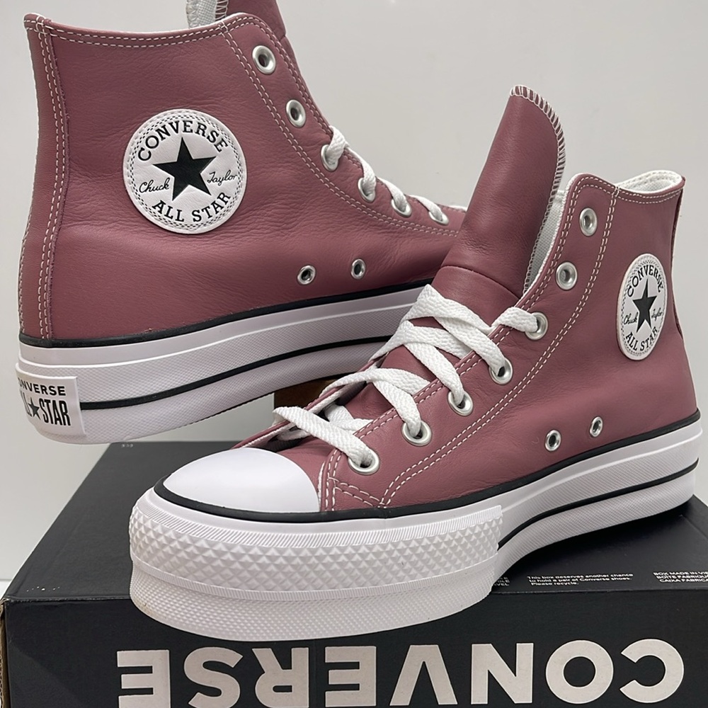 Converse WMNS CTAS LIFT HI
PINK AURA/WHITE/BLACK A07858C Platforms Sneakers - Picture 9 of 16
